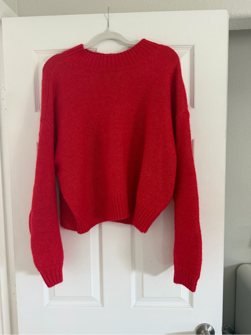 American Eagle Outfitters Bright Red Crewneck Sweater